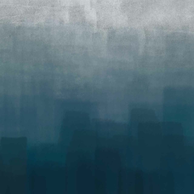 Gradient painting, foggy atmosphere, shades of gray, green, blue; abstract design; soft transition between colors; subtle shapes; evokes depth and tranquility; essence of change.