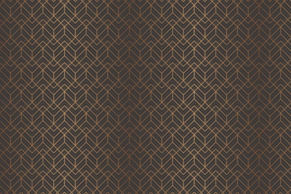 Wallpaper features: intersecting golden lines, intricate design, black background, complex lattice, connected diamonds and squares, luxurious appearance.