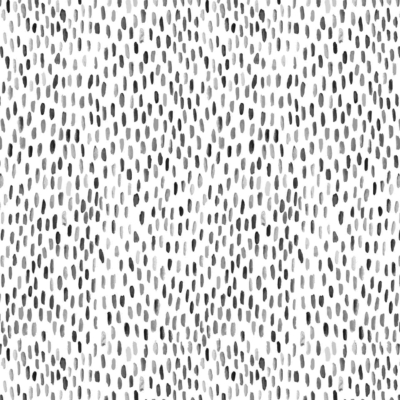 A wallpaper featuring numerous, irregular black dots on a white background. The dots are densely dispersed in a seemingly random pattern, varying slightly in size and shape. This creates a textured, hand-drawn appearance reminiscent of scattered ink or paint splatters across the entire image. Key elements: black dots, white background, irregular shapes, dense arrangement. Colors: Black and white.