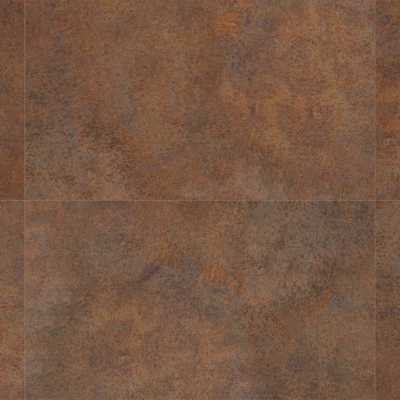 A close-up view of a rusty, textured tile floor features an earthy, mottled pattern with various shades of brown and orange. The tiles are arranged in a grid with visible seams. The wallpaper highlights include rust tones, textured surfaces, earthy browns, and deep oranges.