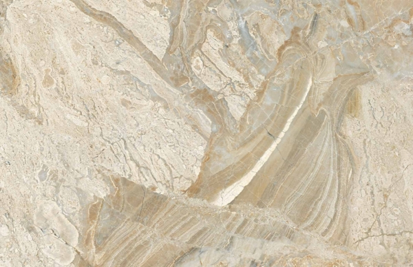 A close-up wallpaper image of a marble surface showcasing intricate patterns in shades of beige, cream, and light brown. Natural color variations are highlighted with subtle veins and organic lines and swirls. The texture appears smooth with a harmonious blend of tones.