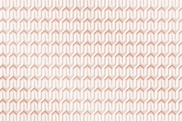 This wallpaper pattern features interlocking hexagons with intricate designs inspired by a Tam Tam drum. The hexagons are outlined in red, filled with white, and set against a light beige background. The result is a visually appealing, seamless geometric texture perfect for search terms like: "interlocking hexagon pattern," "red and white geometric wallpaper," "Tam Tam drum inspired design," or "beige background geometric.
