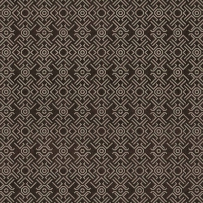 A seamless geometric pattern featuring intricate, interlocking shapes forming a repetitive and symmetrical design. Inspired by traditional or ethnic textile designs, this wallpaper showcases neutral colors on a darker background with lighter lines adding depth and elegance. Key elements include symmetrical motifs, interwoven patterns, neutral tones like beige and taupe contrasted against deep navy or charcoal backgrounds. Search terms: geometric pattern wallpaper, traditional textile design, ethnic-inspired wallpaper, dark background with light lines.