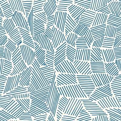 An abstract wallpaper featuring irregular shapes filled with parallel teal lines on a white background. The dynamic, maze-like pattern evokes complexity and intrigue, ideal for settings that value higher learning. Elements: irregular shapes, parallel lines, teal color, white background.