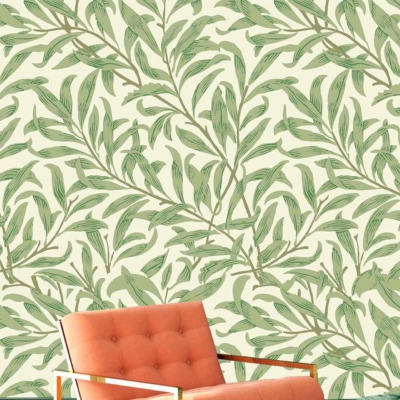 Wallpaper: lush green leafy vine patterns