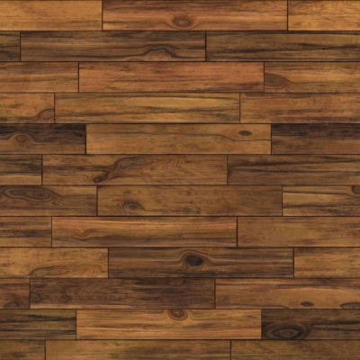 Close-up image of wooden floor displays rectangular planks in varied shades of brown. Distinct wood grain and knot details enhance the rustic, natural appeal. Elements: rectangular planks, wood grain, knots. Colors: various browns (light to dark). Features grand design aesthetic, emphasizing texture and natural patterns.