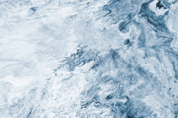 Marbled texture, shades of blue, white, fluid paint swirls, intricate patterns, organic flow, flowing lines, waves, abstract appearance, cloudy look. Whispers secrets in hush hush manner.