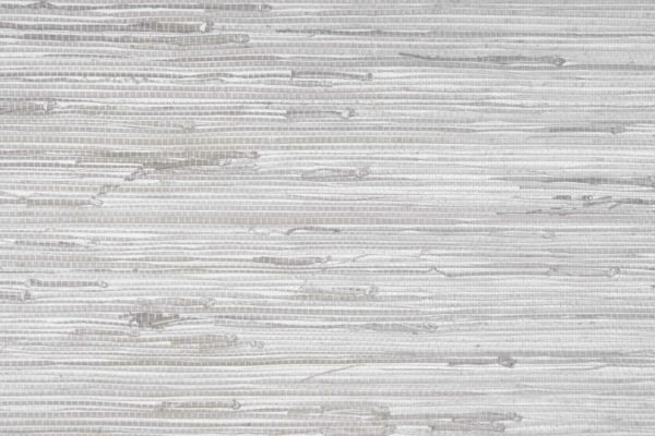 Textured wallpaper featuring horizontal lines in varying shades of pale gray. Unevenly spaced, slightly wavy lines resemble woven fabric or weathered wood. Subtle pattern, tranquil minimalist aesthetic.