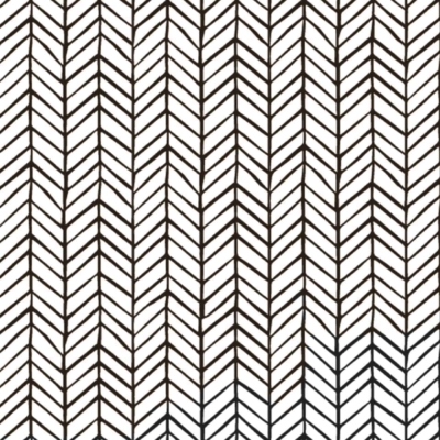 A wallpaper pattern of closely spaced, vertical zigzag lines forming a herringbone design. The lines are black on a white background, creating a repetitive and symmetrical visual effect.