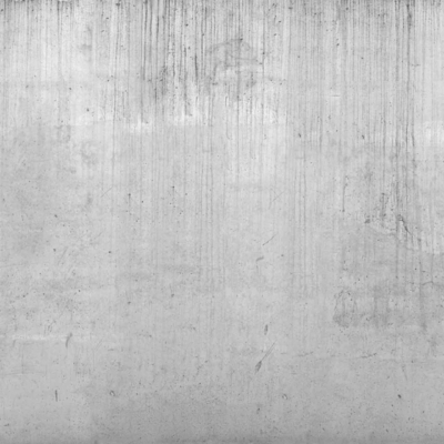 A gray concrete wall with vertical streaks of discoloration, subtle textures, weathered and aged appearance, reminiscent of industrialization. Uniformly flat with minor imperfections and marks. Industrial or urban environment elements. Gray color palette with darker streaks and lighter highlights.