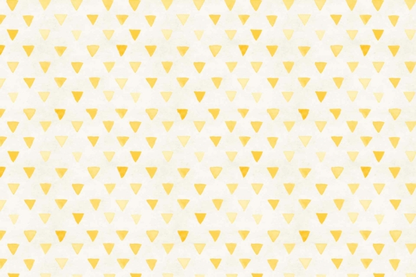 A beige background featuring a repeating pattern of small, mellow yellow triangles. The triangles point in various directions and are equally spaced. This creates a uniform, geometric design with distinct elements: beige background, mellow yellow triangles, geometric pattern, evenly spaced.