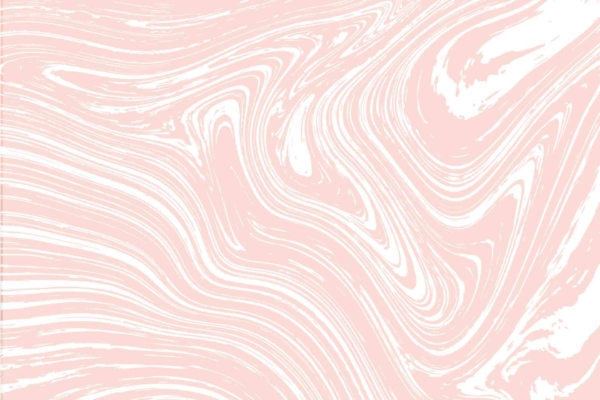 A pale pink and white abstract marble pattern wallpaper with swirling milkshake-like design. Features flowing, dynamic lines with lively curves and contours creating a sense of movement. Key elements: pale pink, white, abstract marble, swirling design, dynamic lines, lively curves.