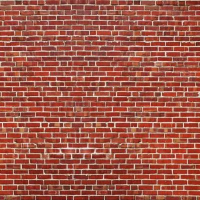 A close-up view of a red brick wallpaper features neatly aligned horizontal rows with slight color variations. The clean and evenly applied mortar stands out between the bricks, showcasing a well-maintained and uniform pattern. Key elements: red brick, horizontal alignment, color variation, even mortar.
