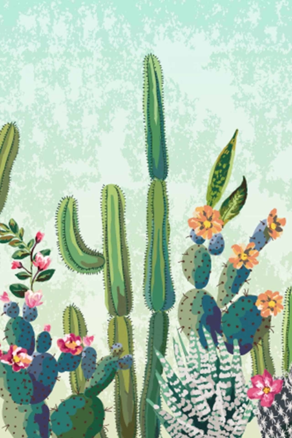 Illustration: The Nursery of Various Cacti and Succulent Plants in Desert Scene Wallpaper
Elements:
- Various cacti and succulent plants
- Blooming flowers in pink, orange, yellow
- Desert setting
- Gradient background (light green to blue)
Colors:
- Green cacti/succulents
- Pink, orange, yellow blossoms
- Light green to blue gradient sky
Keywords for search function:
Cacti, Succulent plants, Blooming flowers, Pink flowers, Orange flowers, Yellow flowers, Desert scene wallpaper, Gradient background.