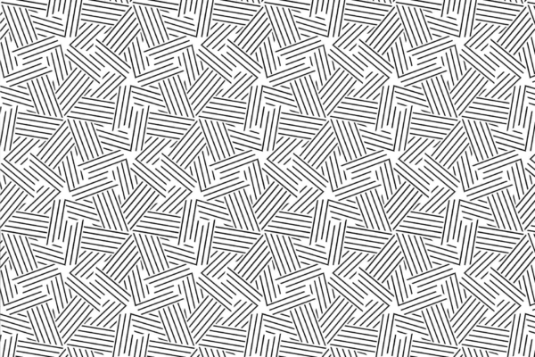 A black and white geometric wallpaper featuring interconnected, angled lines creating a tessellated star-like design. The stacked lines align to form a repetitive, intricate arrangement across the entire image, giving it a maze-like appearance. Elements: geometric pattern, star-like design, intricate arrangement, maze-like appearance. Colors: black and white.