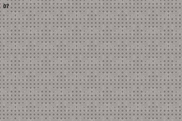 A grey and white patterned wallpaper featuring a repetitive geometric design of hexagons and stars. Elements include elegant details in shades of grey forming hexagonal shapes interspersed with stars, creating a sophisticated charm.