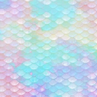 A vibrant, pastel-colored pattern with small, overlapping scales. Shades of pink, blue, green, and purple blend seamlessly to create a whimsical, iridescent effect reminiscent of a mermaid's tail. A true Dial A Rainbow masterpiece designed for enchanting allure.
