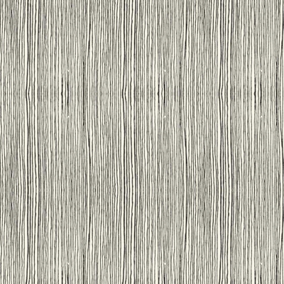 Seamless wallpaper pattern featuring vertical black and white stripes with a wood grain texture. The wavy, irregular lines create an organic, natural look. This artistic design offers a visually repetitive but unique detail. Key elements: black and white colors; vertical and wavy stripes; wood grain texture; organic appearance; artful freedom in design.