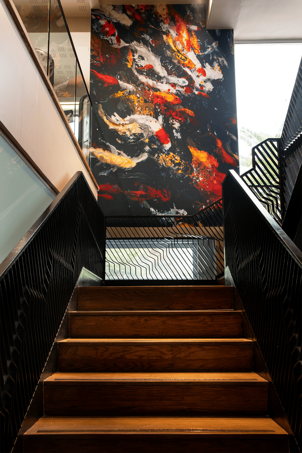 Staircase - Koi Commute by Cara Saven Wall Design