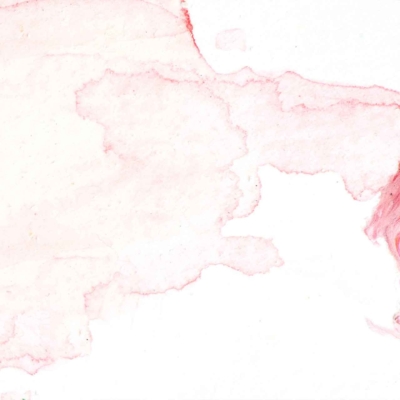 Watercolor wallpaper, soft pale pink hues, bright magenta stroke right side, white area left side with light pink borders blending into background, delicate and fluid color transitions.