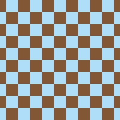 An image showing a checkered pattern made up of alternating brown and light blue squares. The grid is uniform, with each square being equal in size. The pattern creates a consistent and repetitive design that beckons you to bring it home.

**Key elements:**
- Checkered Pattern
- Alternating colors: Brown and Light Blue
- Uniform Grid
- Consistent, Repetitive Design