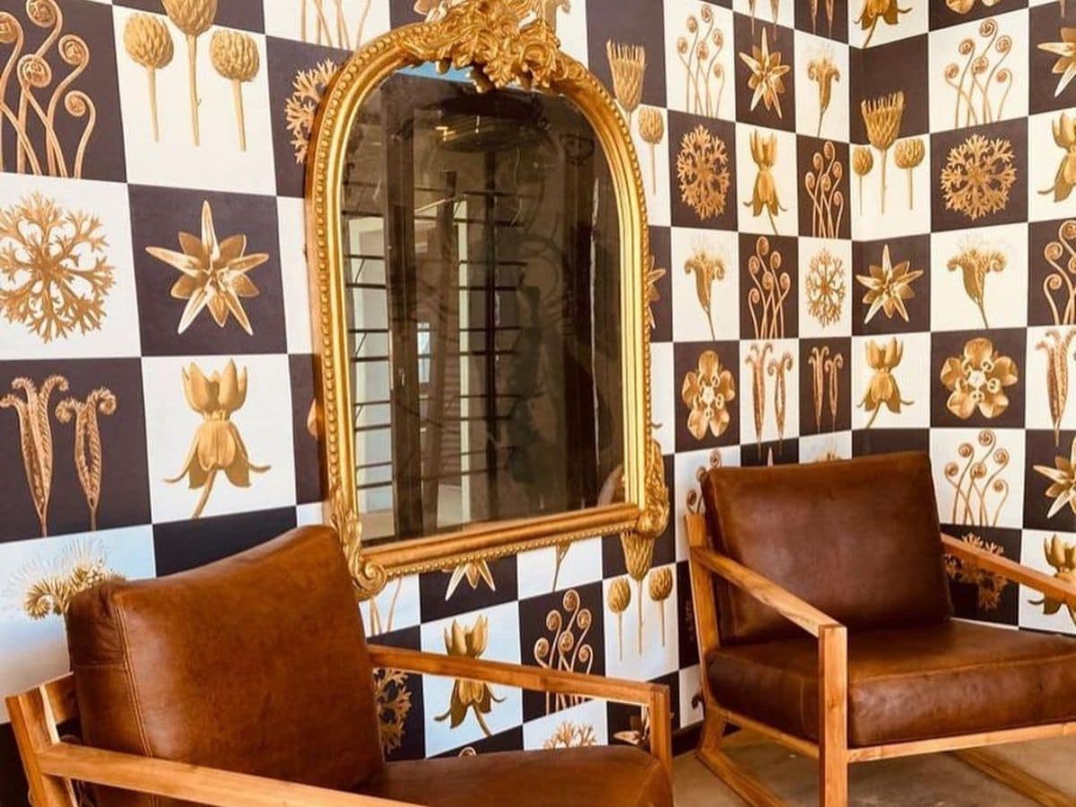 Custom designed gold wall art