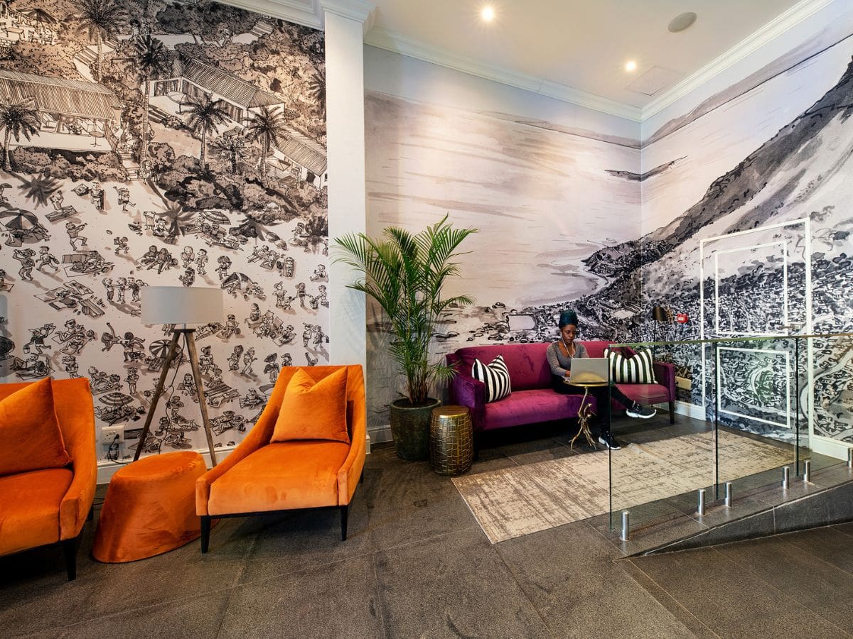 Hotel reception wallpaper
