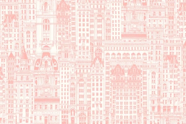 The wallpaper illustration features dense collections of vintage city buildings in a pink monochrome palette. The structures vary in architectural style and height, creating a harmonious yet eclectic look. Gothic spires, Art Deco facades, Victorian windows, and classic brownstone terraces all coexist as close-knit neighbors across the entire image. Key elements include:
- **Pink Monochrome Palette**: Shades of pink dominate the scene.
- **Gothic Spires**: Tall, pointed roofs with intricate designs.
- **Art Deco Facades**: Geometric patterns and stylized forms.
- **Victorian Windows**: Ornate window frames with detailed trim.
- **Brownstone Terraces**: Sturdy buildings with uniform, elegant detailing.
This intricate pattern captures the charm of densely packed vintage urban architecture highlighting symmetry and diverse details unified by a rosy hue.