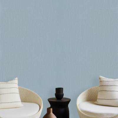 Light blue wallpaper, sky-inspired, serene ambiance.