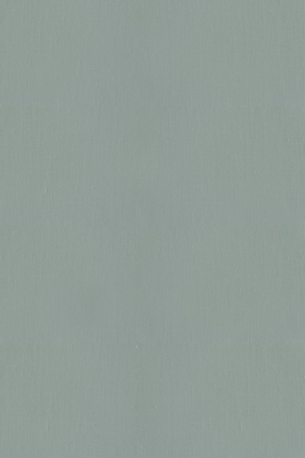A light grayish-blue textured wallpaper with subtle vertical stripes and a soft, fabric-like appearance. Elements include: light grayish-blue color, vertical striped pattern, textured surface.