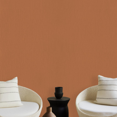 The wallpaper features an earthy brown hue, creating a warm and cozy backdrop.