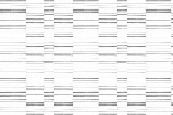 The wallpaper features a **black and white** pattern with **horizontal bands** of varying thicknesses, creating a **grid-like layout**. The pattern is reminiscent of a countdown timer, using only two colors: **black** and **white**. The elements include:

- Alternating black and white **horizontal stripes**
- Bands designed in varying thicknesses
- Uneven spacing between horizontal bands

This minimalist design emphasizes contrast through its stark color palette and geometric arrangements, visually similar to a linear barcode or countdown display.