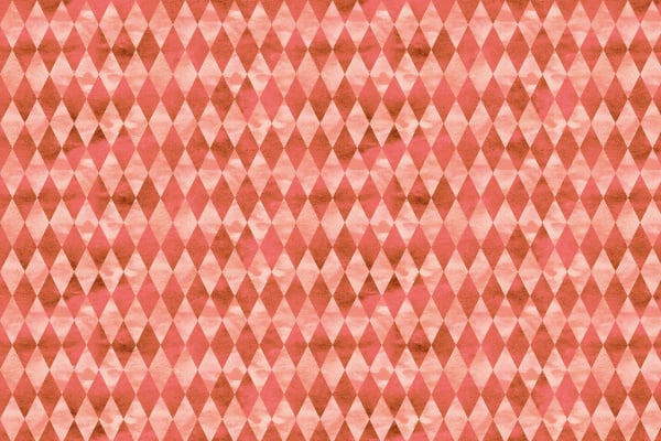 The wallpaper features a repeating geometric pattern of interlocking diamond shapes. The design showcases a harmonious blend of shades, including deep reds and soft pinks. The elements create a dynamic yet balanced visual rhythm, perfect for adding warmth and elegance to any space. Keywords: geometric pattern, interlocking diamonds, shades of red and pink, harmonious, wallpaper design.