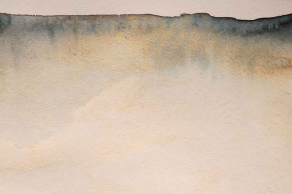 Abstract watercolor painting features soft, muted tones of beige and gray, creating a harmonious blend reminiscent of a peaceful color congress. The wallpaper showcases a gradient along the top edge with darker shades to enhance depth and texture. Transitions between colors are smooth and fluid, highlighting the seamless flow of hues throughout. Beige, gray, gradient, depth, texture, harmony.