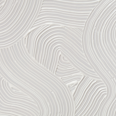 Wallpaper with a close-up of thick, white paint texture featuring smooth, flowing, wavy lines. Abstract pattern suggests movement and depth. Predominantly white with varying shades due to light reflection. Key elements: thick paint texture, wavy lines, abstract pattern; colors: shades of white.