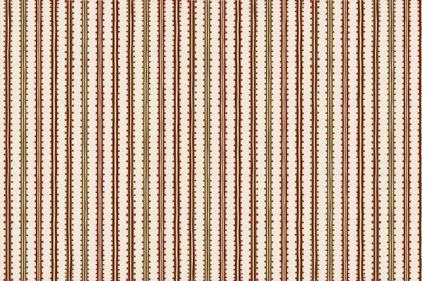 Wallpaper features vertical, thin lines in red and green on a light background. Each line is adorned with small leaf-like shapes, offering a festive and decorative look.