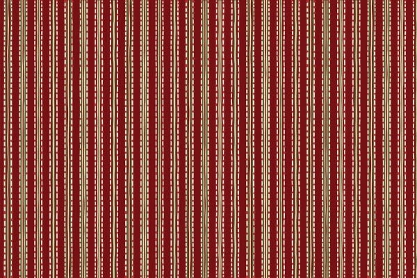 Vertical stripes, alternating, mismatched thickness, colors: red, green, beige. Evenly spaced. Symmetrical pattern on deep red background. Wallpaper design elements: stripes and varied thickness in a repetitive style.