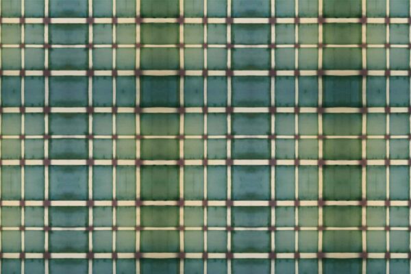 Grid wallpaper with intersecting horizontal and vertical lines, forming squares and rectangles in muted green and beige tones; subtle gradient effect throughout.